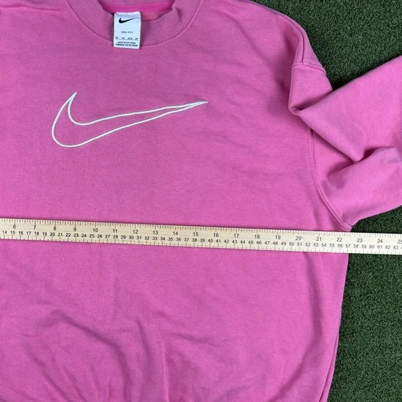 Nike Pink Crewneck Sweatshirt Dri Fit Swoosh Logo‎ Long Sleeve XS - Picture 9 of 11